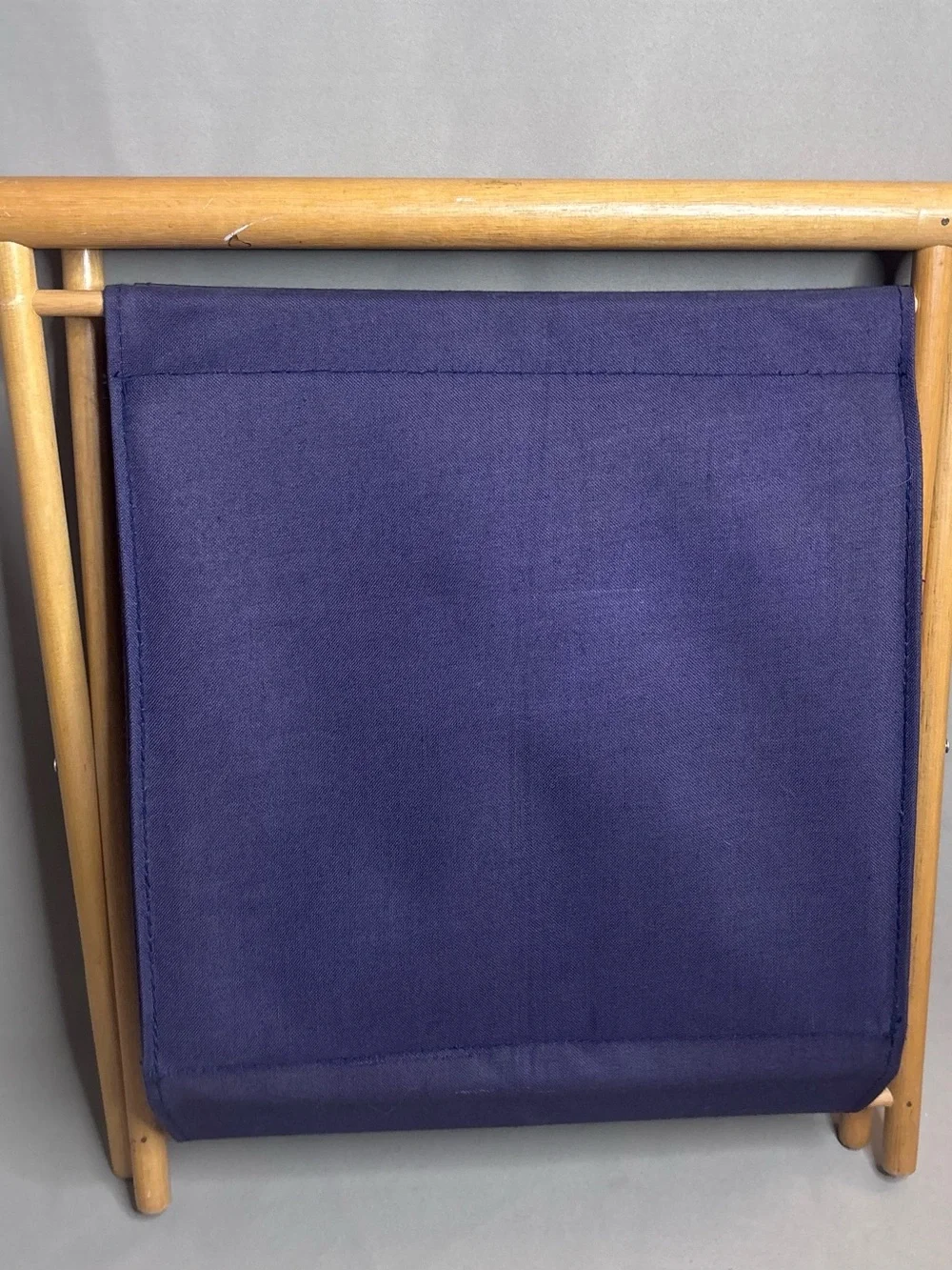 Vintage Navy Canvas Folding Sewing Caddy